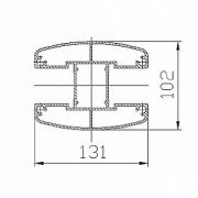 Benz Champion verseny röplabda állvány feszítő oldal DVV1 131x102mm eloxált oválprofil hüvely néllküll 1 db oszlop