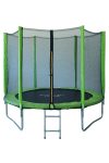 Capetan® - 120Kg - terhelhetőségű 244cm átm. Jelly Lime trambulin hálóval és létrával