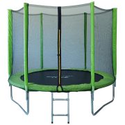   Capetan® - 120Kg - terhelhetőségű 244cm átm. Jelly Lime trambulin hálóval és létrával