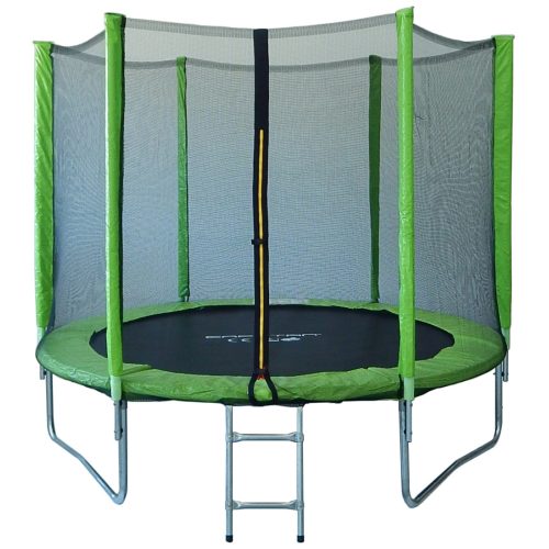 Capetan® - 120Kg - terhelhetőségű 244cm átm. Jelly Lime trambulin hálóval és létrával