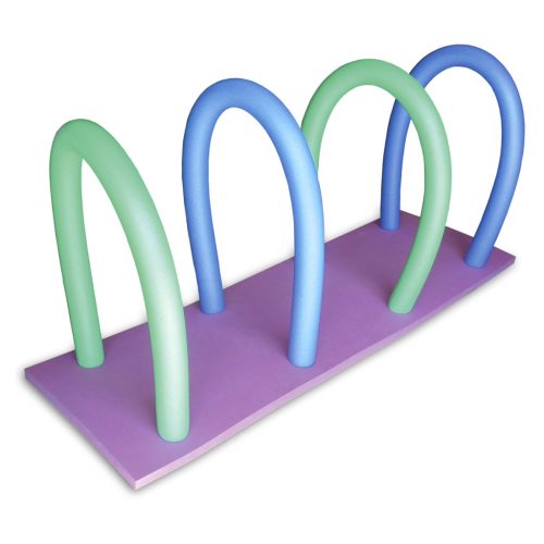 Úszószőnyeg 150x50x4,5cm alagút 4 db vízinudlival, zöld,sárga, kék színből választható