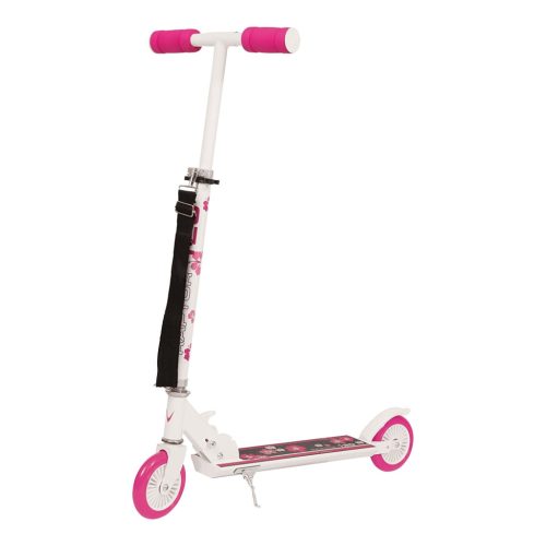 Nextreme Raptor Rally kick 120 mm kerekű roller, összecsukható, hordpántos aluroller, pink/fehér szín, kormány max.86 cm