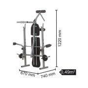 Everfit WBK-500 kombinált fekvenyomó pad lábgéppel bicepsz pad és mellgép nélkül