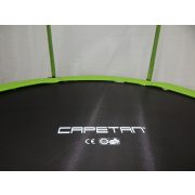 Capetan® Selector Lime | Kültéri trambulin prémium minőségben (366cm 160Kg terhelhetőséggel - hosszú védőháló tartóoszlopokkal, extra megerősített váz rögzítő T elemmel kialakított, kiemelkedően magas védőhálóval, vastag szivaccsal , 80 cm magas ugr