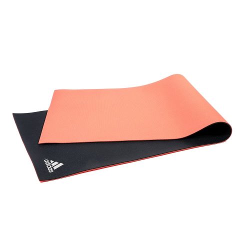 Adidas Kétrétegű yogaszőnyeg, 173x61x0,6cm,  piros/szürke