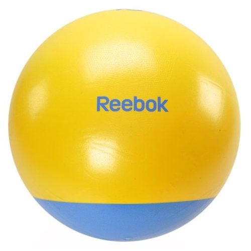 Reebok 65cm átm. sárga-cián színű kéttónusú gimnasztikai labda (fitball)+ DVD