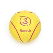   Reebok 3Kg sárga színű 23cm átmérőjű pattanó medicinlabda, professzionális edzőtermi használatra is alkalmas