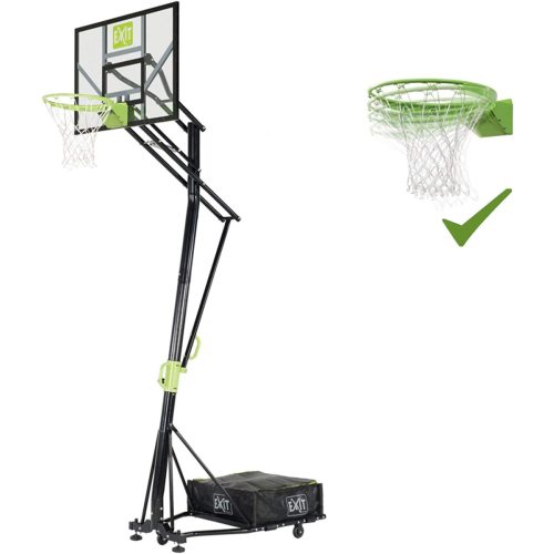 Streetball állvány Ex, mobil , gördíthető 77x116cm plexi palánkkal, slamdunk gyűrűvel