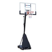 Streetball állvány ST  mobil, gördíthető. Plexi 130x80cm palánkkal, 5 fokozatban kosármagasság állítás