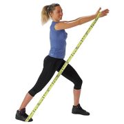 Elastiband® fitnesz erősítő gumipánt közepes erősség, 8x10 cm levarrt szakasz, sárga, 10 kg ellenállás, közepes 80x4 cm