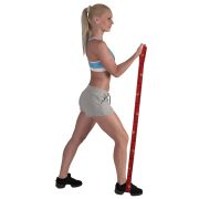 Elastiband® fitnesz erősítő gumipánt közepes ellenállás, 10 kg erősségű piros elasztikus gumipánt 80x4 cm