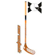   Force One Orange | Floorball ütő (floorball grippes egyedi senior űtő, 95/106 cm nyél és jobbra ívelő fej