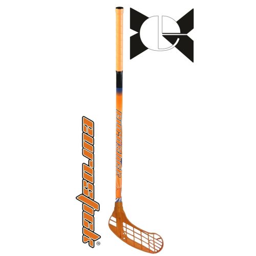 Force One Orange | Floorball ütő (floorball grippes egyedi senior űtő, 95/106 cm nyél és jobbra ívelő fej