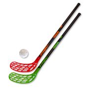   Floorball junior szzett Real 2 ütő 1 labda 70cm nxél/84cm teljes hosszz