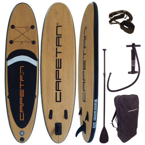 Capetan® - 145Kg - The Deck 320 x 81 x 15cm SUP deszka szett Bokapánttal és Kajak Ülésnek Előkészített Csatlakozókkal