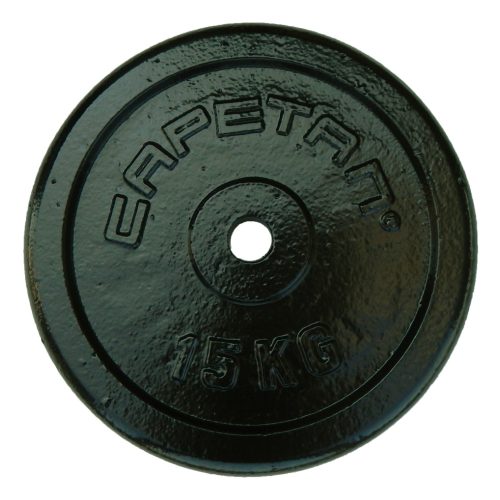 Capetan® | Súlytárcsa (15kg acél tárcsasúly kalapácslakk felülettel, 31 mm lukátmérővel)