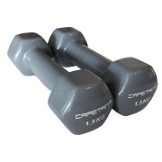   TacticSport Professional Line | Egykezes kézisúlyzó pár (2x1,5kg, puha vynil bevonatú acél kézisúlyzó pár)