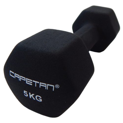 Capetan® Professional Line | Kézisúlyzó pár (2x5kg neoprene bevonatú egykezes acél súlyzó pár)