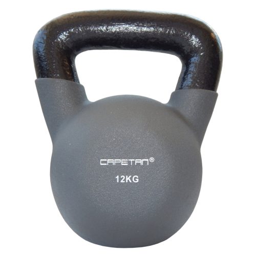 Capetan® Professional Line | Kettlebell (12kg, neoprene bevonatú, egyenes fogantyúval ellátott harangsúly)