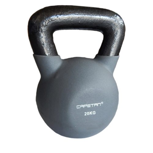 Capetan® Professional Line | Kettlebell (20kg, neoprene bevonatú, egyenes fogantyúval ellátott harangsúly)