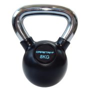   Capetan® Professional Line | Kettlebell (8kg, krómozott nyelű, gumival bevont acél harangsúly)