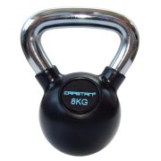   Capetan® Professional Line | Kettlebell (8kg, krómozott nyelű, gumival bevont acél harangsúly)