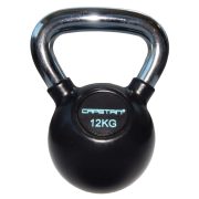   Capetan® Professional Line | Kettlebell (12kg, krómozott nyelű, gumival bevont acél harangsúly)