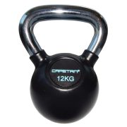   Capetan® Professional Line | Kettlebell (12kg, krómozott nyelű, gumival bevont acél harangsúly)