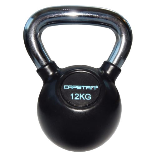 Capetan® Professional Line | Kettlebell (12kg, krómozott nyelű, gumival bevont acél harangsúly)