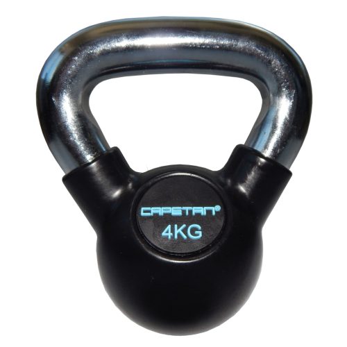 Capetan® Professional Line | Kettlebell (16kg, krómozott nyelű, gumival bevont acél harangsúly)